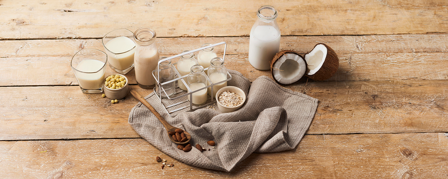 Vegan milk display